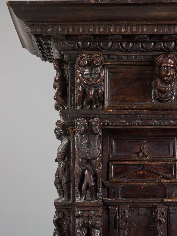 A Renaissance-style cupboard, 1800's, with older parts.