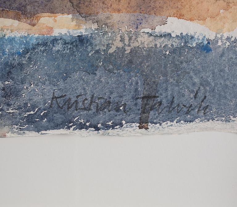 KRISTIAN TALVIK, akvarell, signerad.