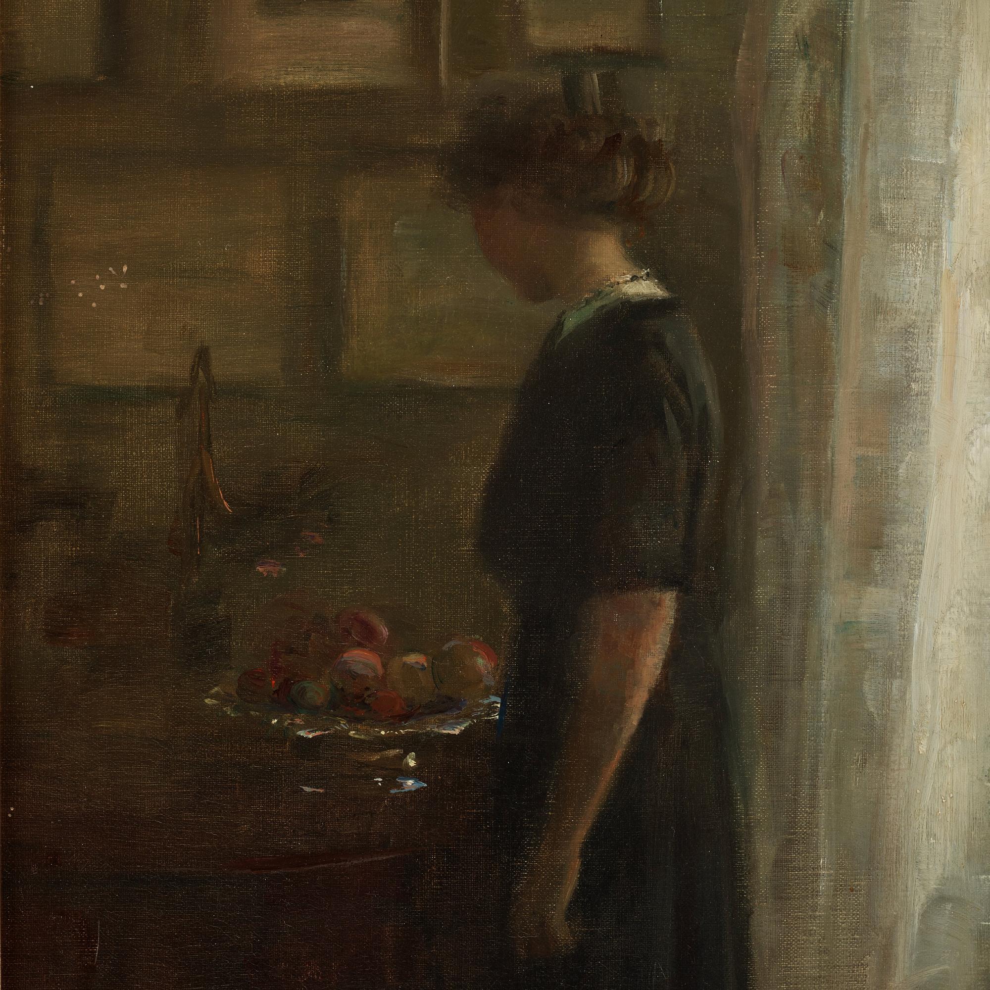 Carl Holsoe, Interior with woman by the window.