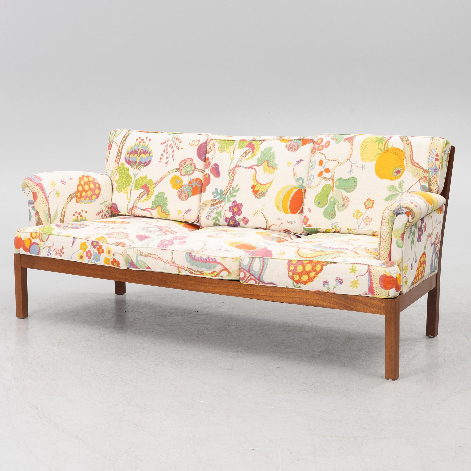 Josef Frank, sofa, model 1100, Svenskt Tenn, second half of the 20th century.