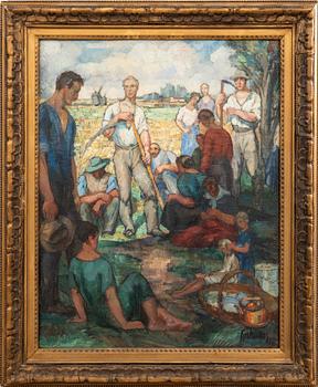Gunnar Torhamn, Rest during harvest time.
