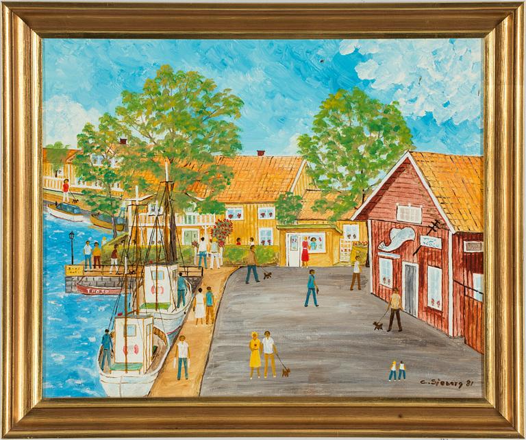 CURT SJÖBERG, olja på duk, signerad och daterad -81.