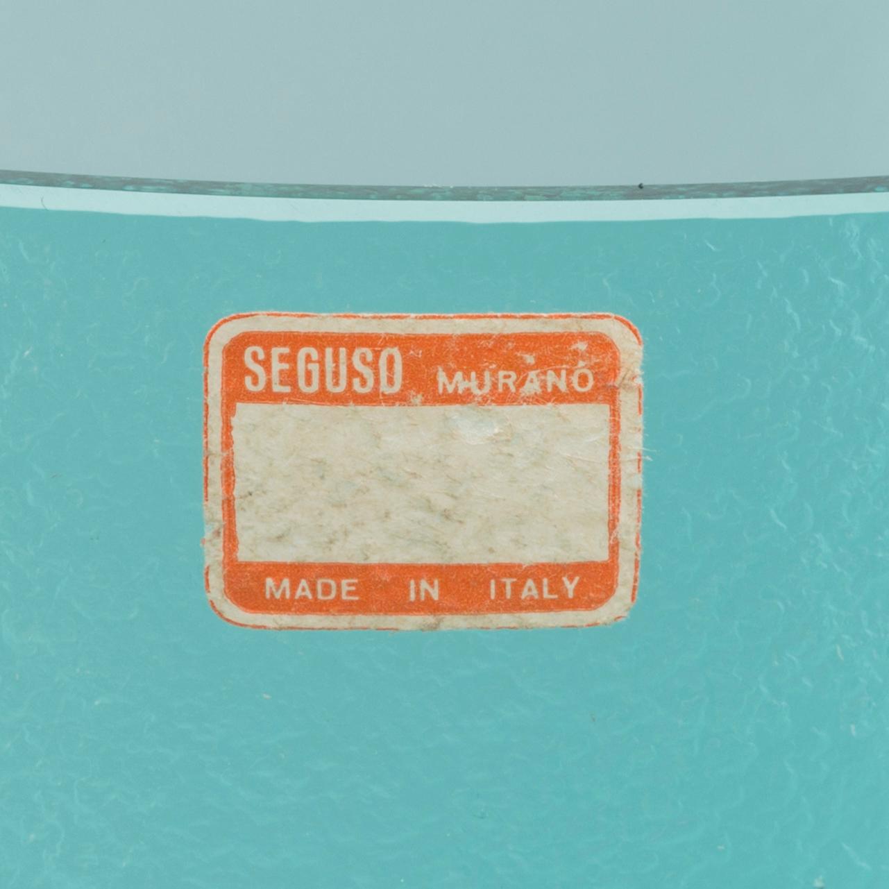 A SEGUSO VETRI D'ARTE MURANO GLASS VASE, 1950-60-tal.