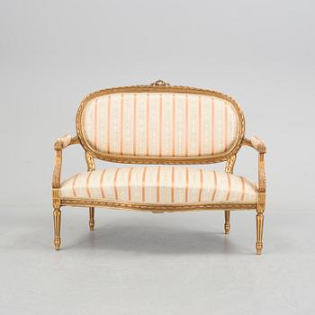 SALONGSGRUPP, 4 delar, Gustaviansk stil, 1900-talets början.