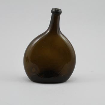 FLASKA, glas, 1700/1800-tal.