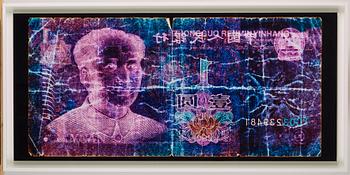 David LaChapelle, "Negative Currency, 1 Yuan used as Negative", 2010.