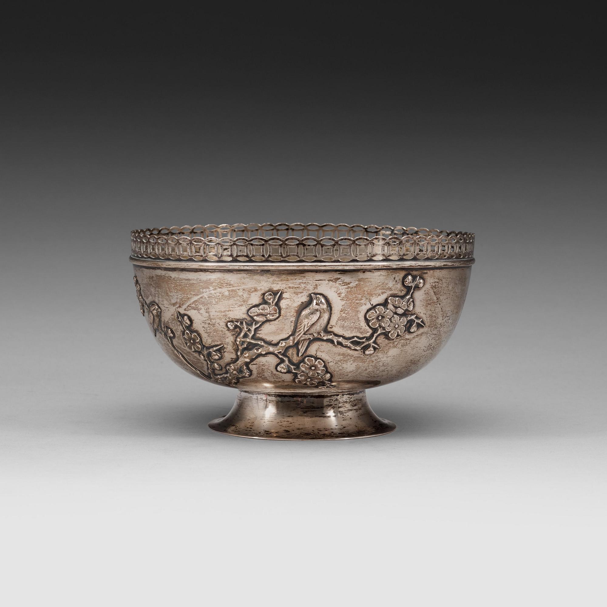 SKÅL, silver. Wang Hing & Co, Hongkong, tidigt 1900-tal.
