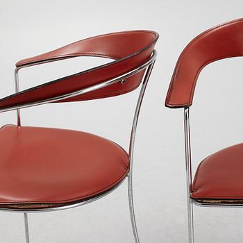 Armchairs, 6 pcs, "Ursula", Arrben, Italy, 1980s.