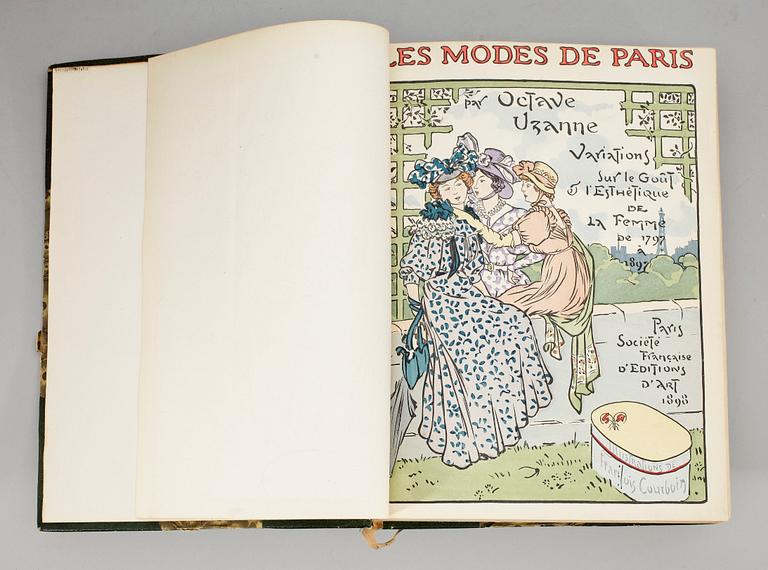 BÖCKER AV OCTAVE UZANNE, 8 vol, bla "Les Modes de Paris", Paris 1898.