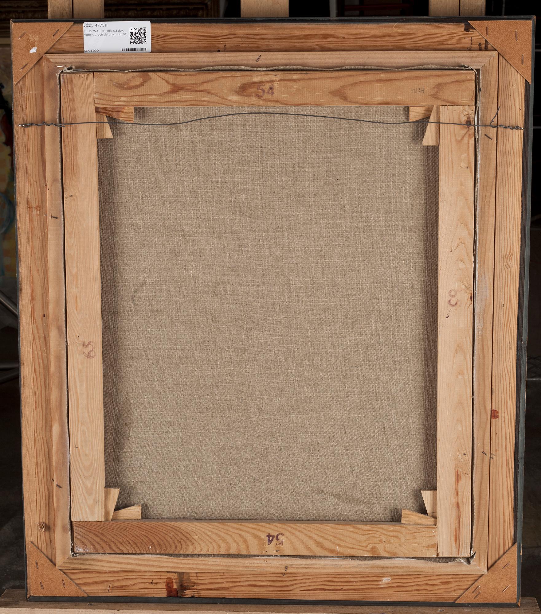 ELLIS WALLIN, olja på duk, signerad och daterad -66.