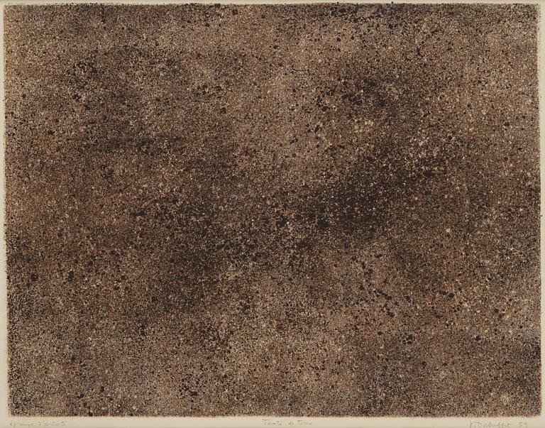 JEAN DUBUFFET, lithograph in color, signed, éprevue d' artiste, dated -59.