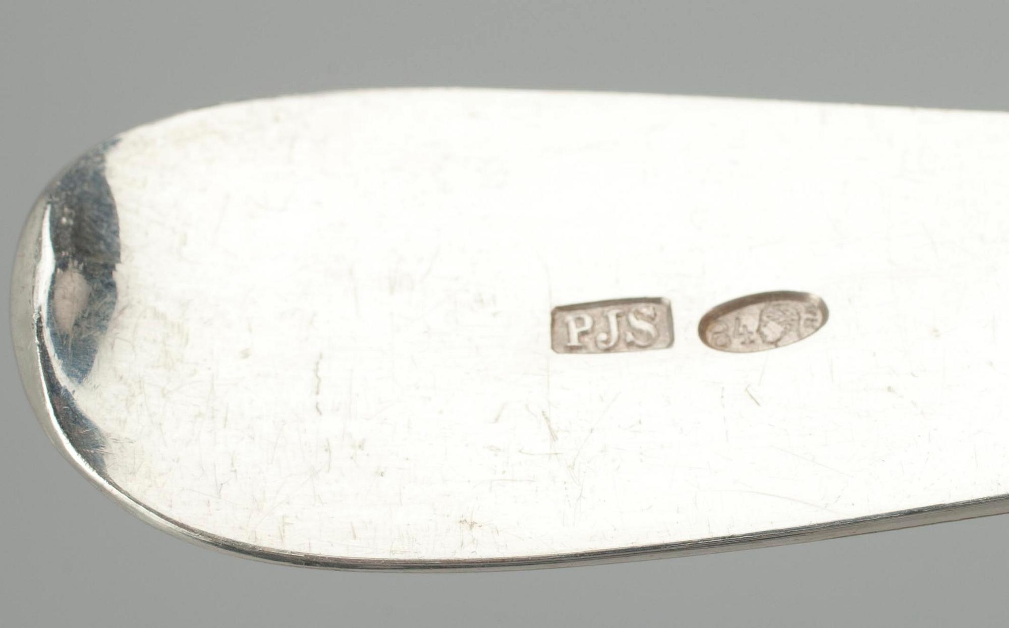 BESTICK, 7 st, silver, Ryssland sekelskiftet 1800/1900. Tot. vikt ca 300 g.