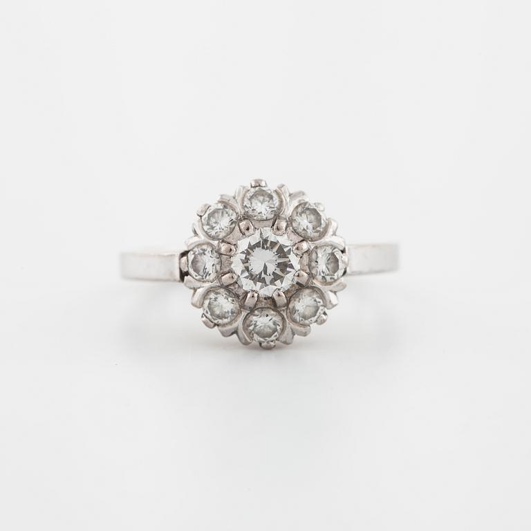 RING, med briljantslipade diamanter 1.00 ct, Ceson, Göteborg, 1983.