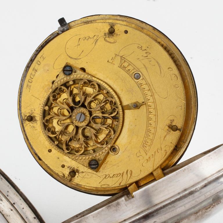 POCKET WATCH, "John Ward, Fore Street, London", 60 mm.