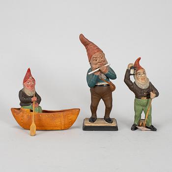 Three German Santa figurines, 1920's/30's..