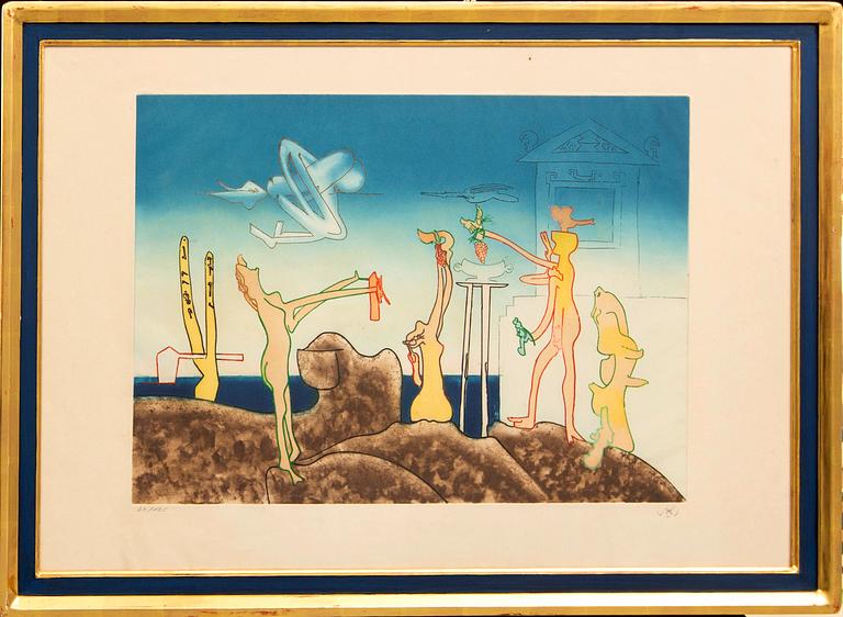 Roberto Matta, aquatint in colours signed and numbered 62/125.