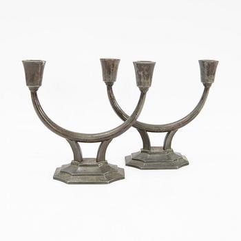 Just Andersen, Candle holders, 2 pcs, model 1372.