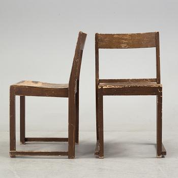 A set of eight 'Orkesterstolen' chairs by Sven Markelius.