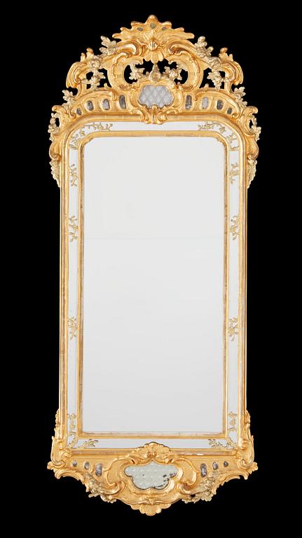 A Swedish Rococo mirror dated 1771.