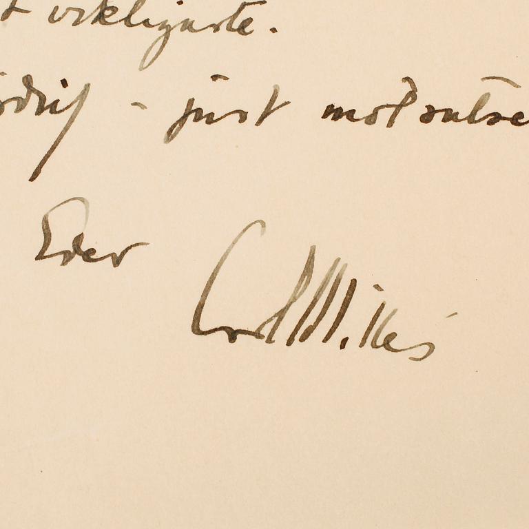 BREV FRÅN KÄNDA SVENSKAR, 20 st, bla Ellen Key, Harriet Bosse, Christina Nilsson de Casa Miranda, egenhändiga.