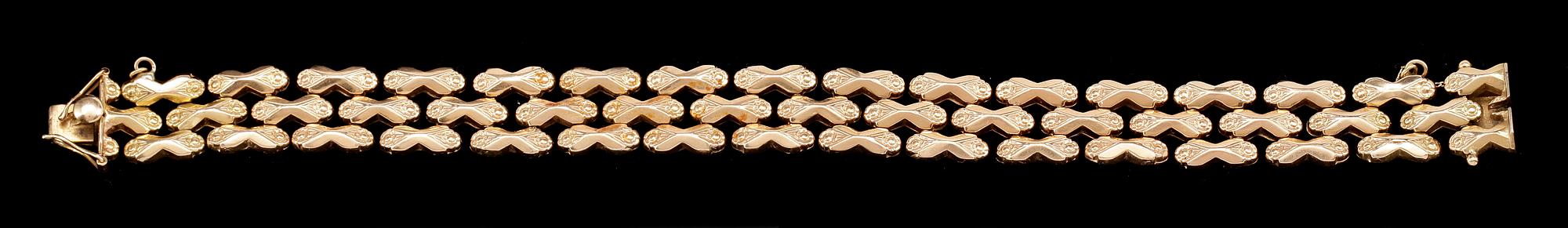 ARMBAND, 18k guld. 1900-talets andra hälft. Vikt 20,7g.