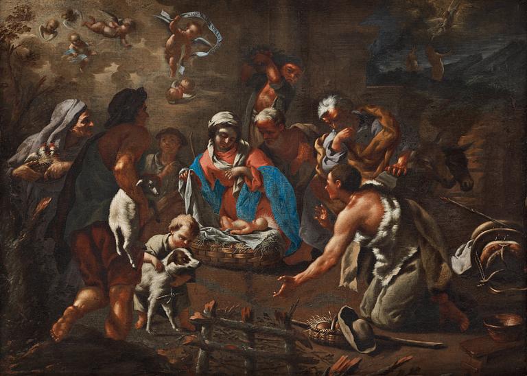 Guido Reni Circle of, The Adoration of the Shepherds.