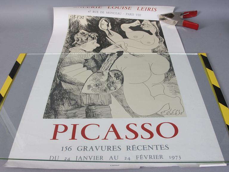AFFISCHER, 2 st för Pablo Picasso resp Max Ernst, 1970-tal.
