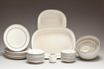SERVISSDELAR, stengods. 39 delar  "Birka", Stig Lindberg.