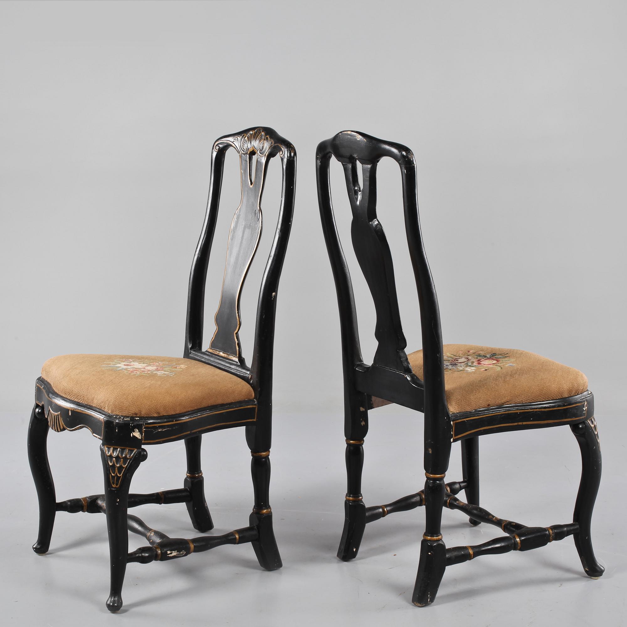 STOLAR, ett par, rokoko, 1700-tal.