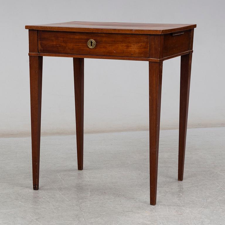 A late gustavian sewing table, ca 1800.
