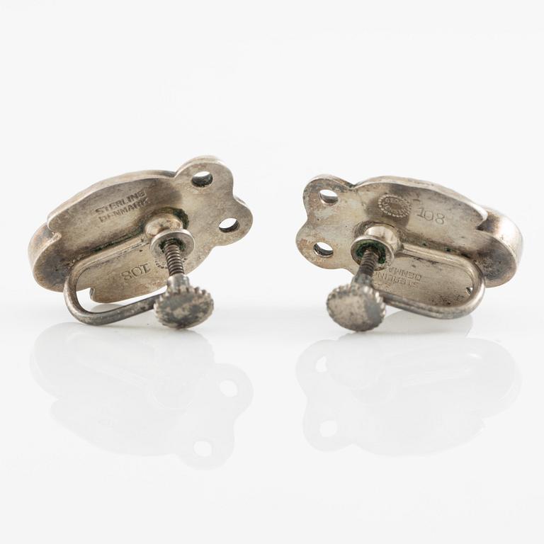 Georg Jensen, a pair of earrings, sterling silver.