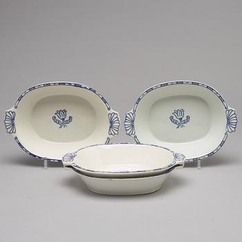 WILHELM KÅGE, servisdelar, 30 delar, flintgods, "Holland", Gustavsberg.