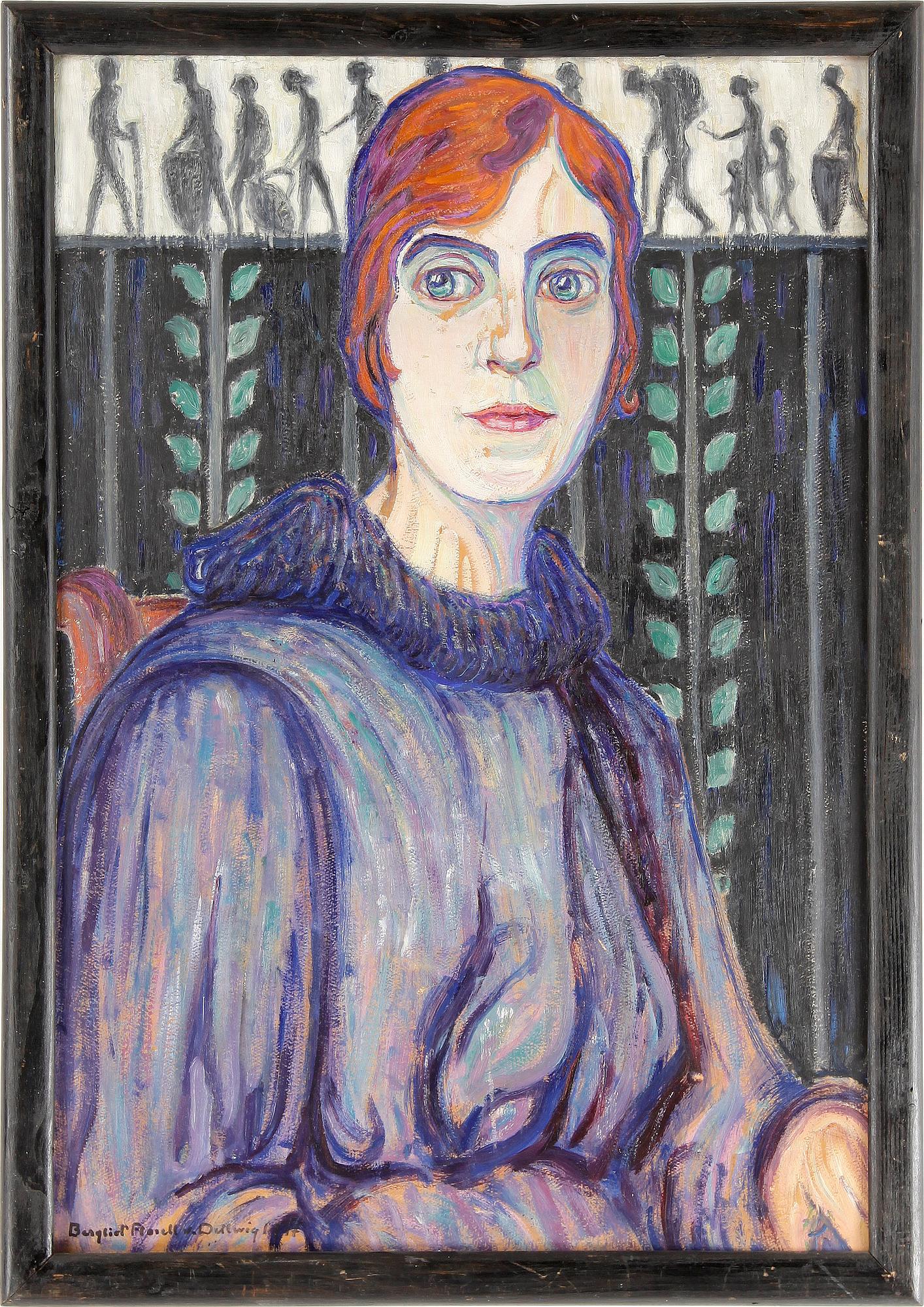 BERGLIOT von DELWIG, olja på pannå. Signerad och daterad 1917.