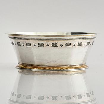Wiwen Nilsson, a parcel-gilt sterling silver bowl, the so called 'Byzantine' bowl, Lund Sweden 1949.