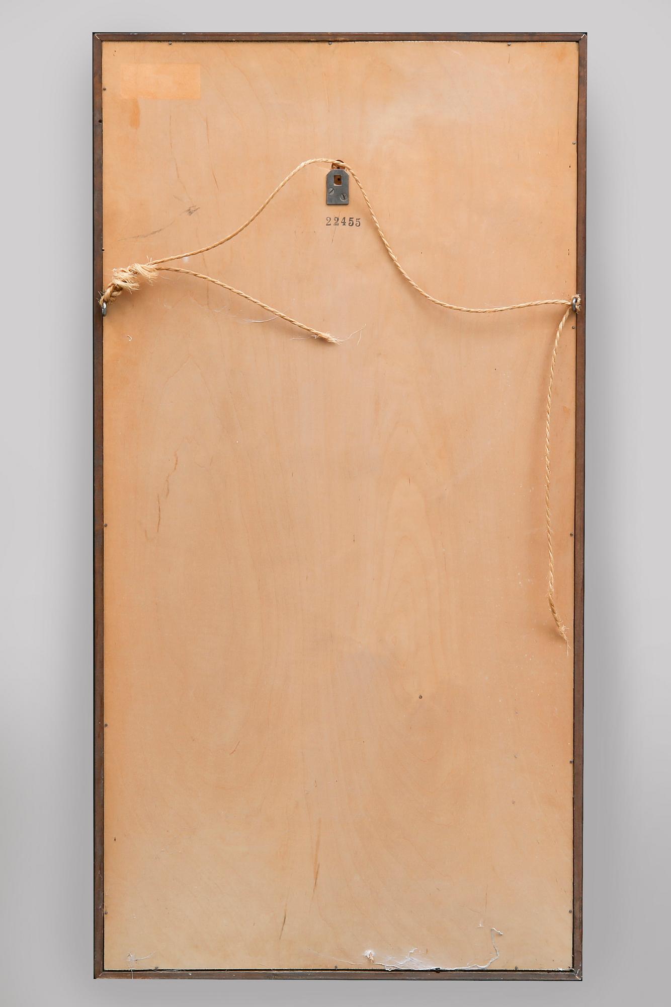 A 1940/50s  walnut mirror.