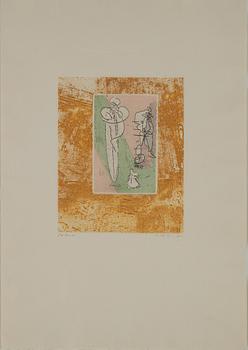 Max Ernst, etching & aquatint in colours, 1970, signed 56/100.