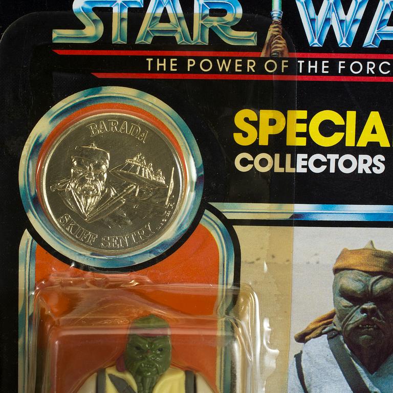 STAR WARS, Luke Skywalker poncho, Warok och Barada i förpackningar, Kenner, Power of the Force, 1984.