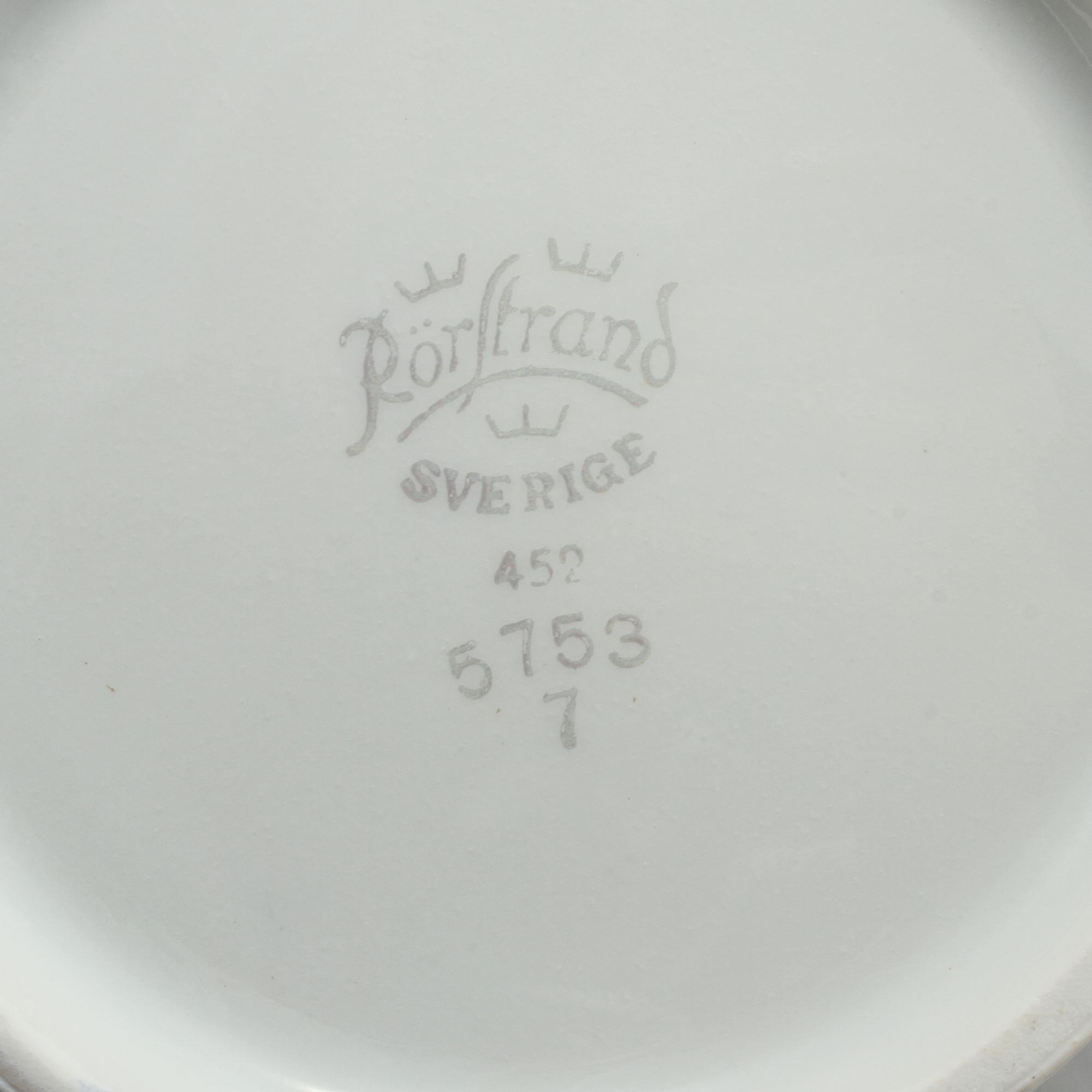 SERVISDELAR, 45 delar, porslin, "Swedish grace", Louise Adelborg, Rörstrand, 1900-talets mitt.