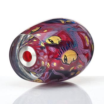 Ulrica Hydman-Vallien, a unique glass vase "Kabale", Pilchuck, USA 1986.