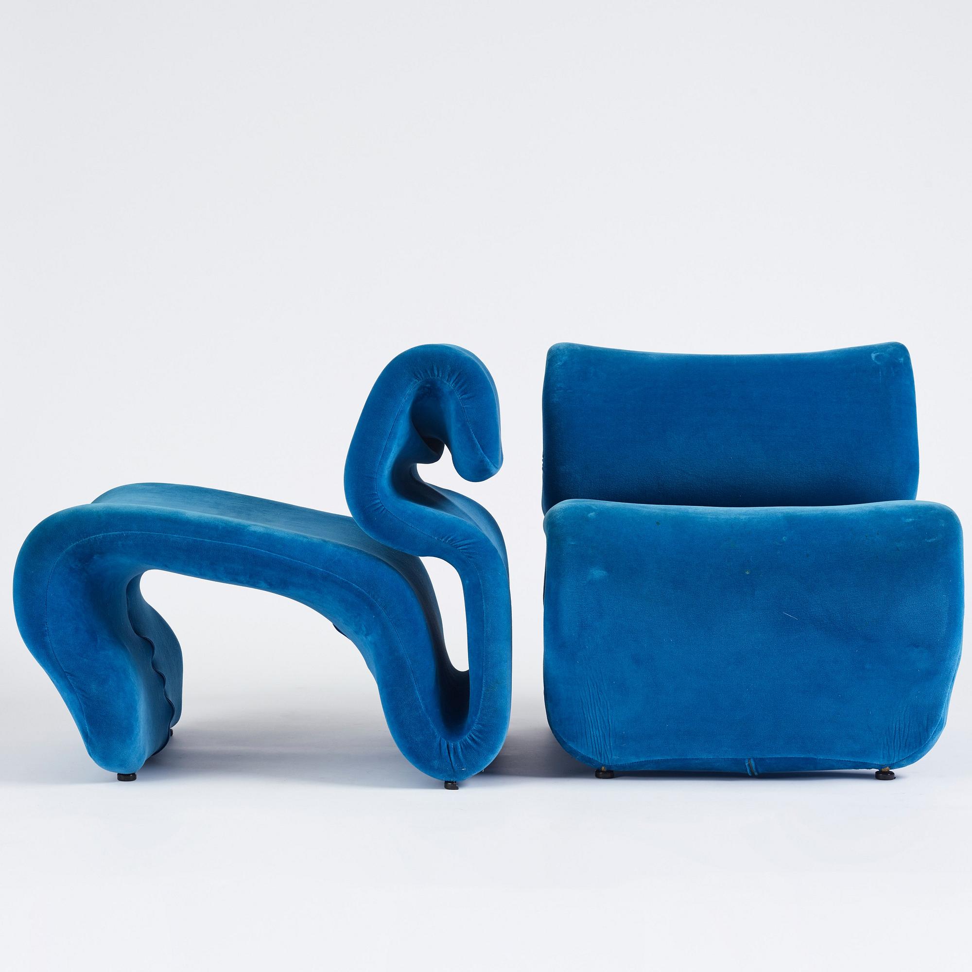 Jan Ekselius, fåtöljer, ett par, "Etcetera", J.O. Carlssons Möbel AB, Vetlanda, 1960-70-tal.