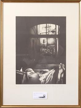 BEN DAVID, färglitografier, 3 st, sign.