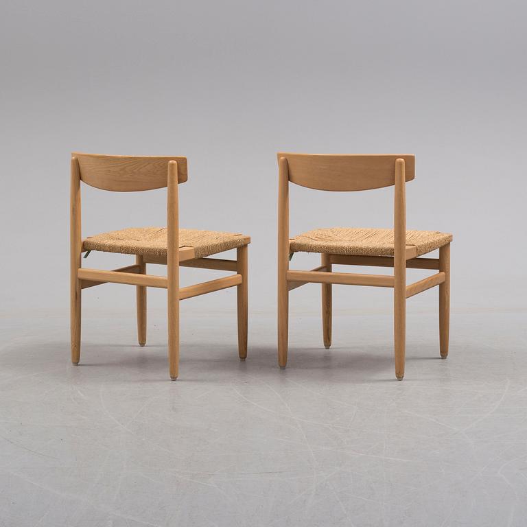 BØRGE MOGENSEN, four 'Öresund' oak chairs.