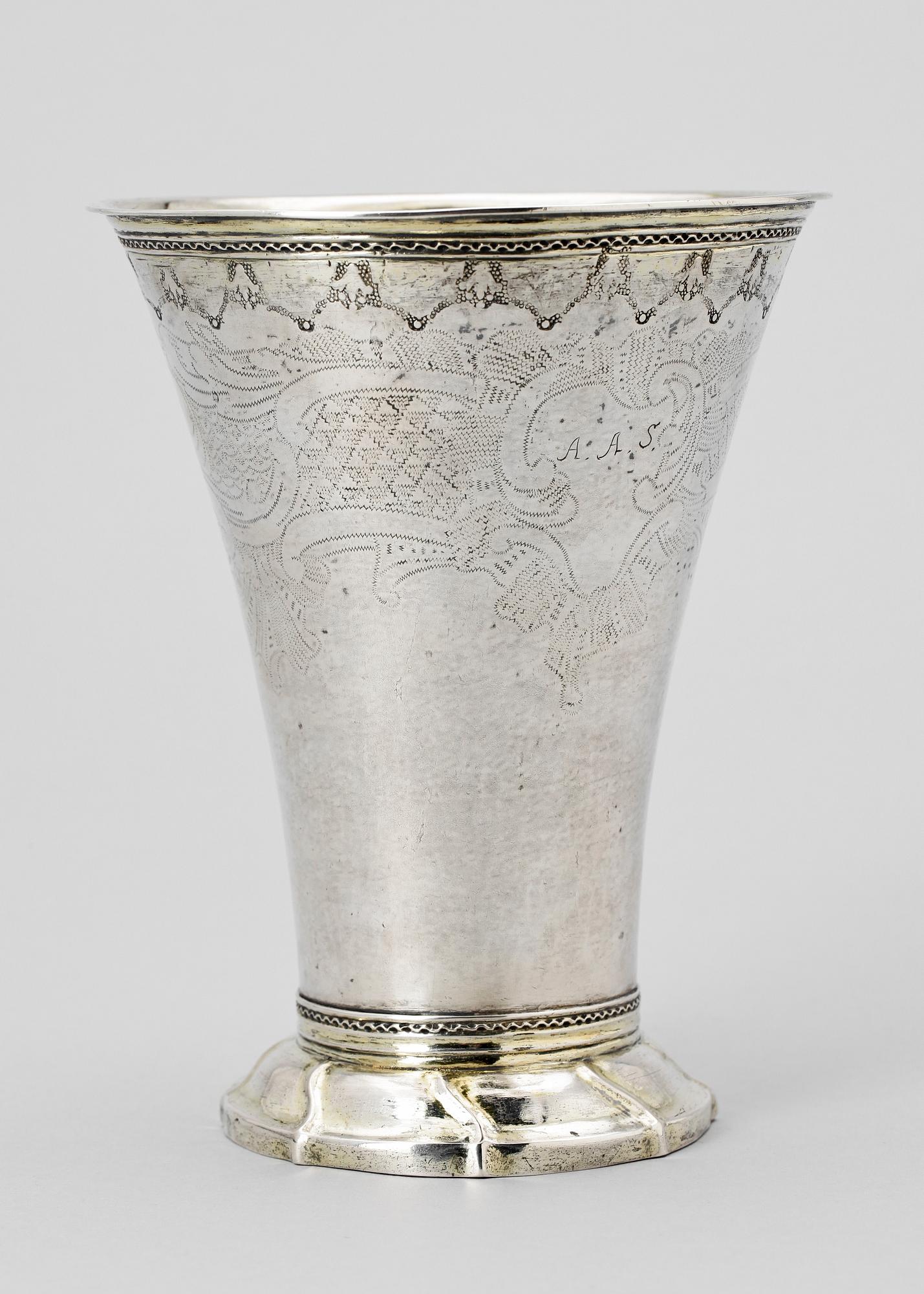 BÄGARE, silver, Arvid Floberg, Stockholm,1765.Vikt ca 372g.