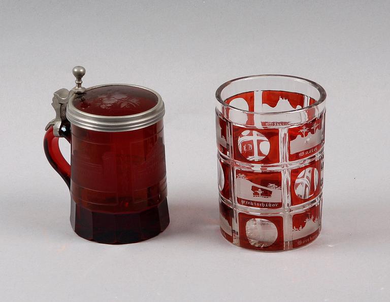 STOP OCH GLAS, glas, Böhmen, 1800-tal.