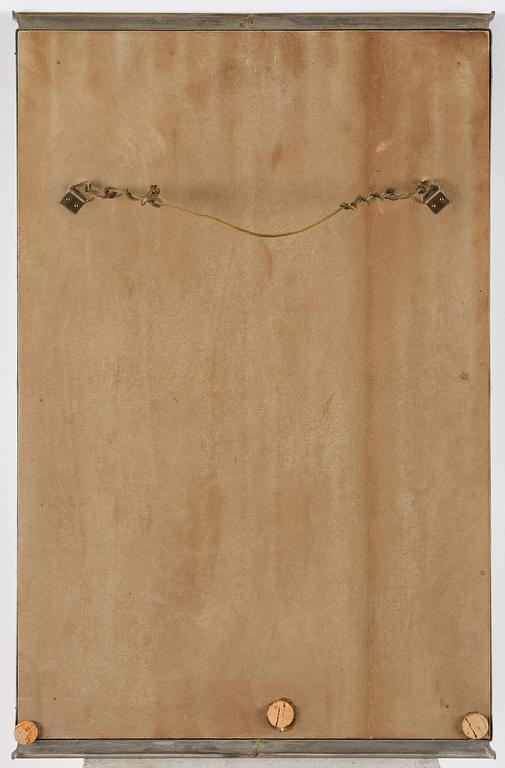 Nils Fougstedt, a rare pewter and brass wall mirror model A 679, Firma Svenskt Tenn, Stockholm, 1932.
