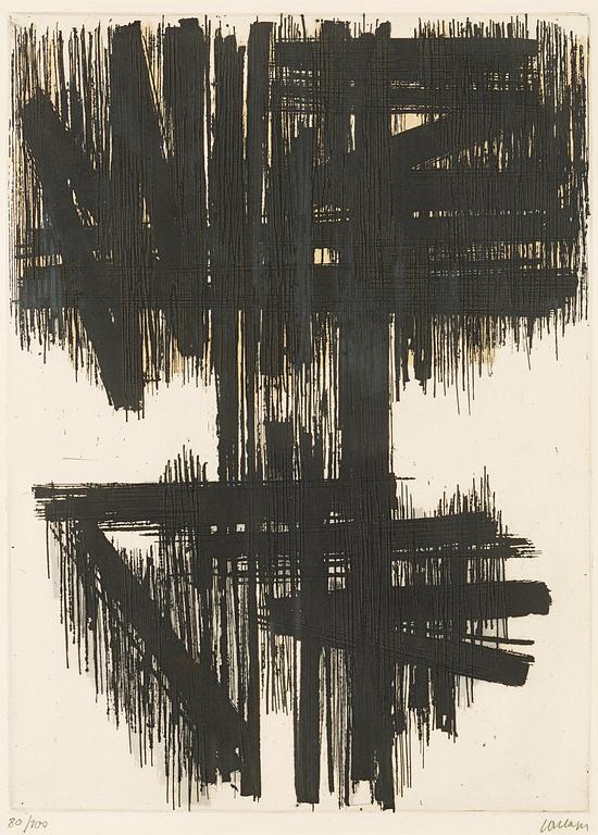 Pierre Soulages, "Eau-Forte No VI".