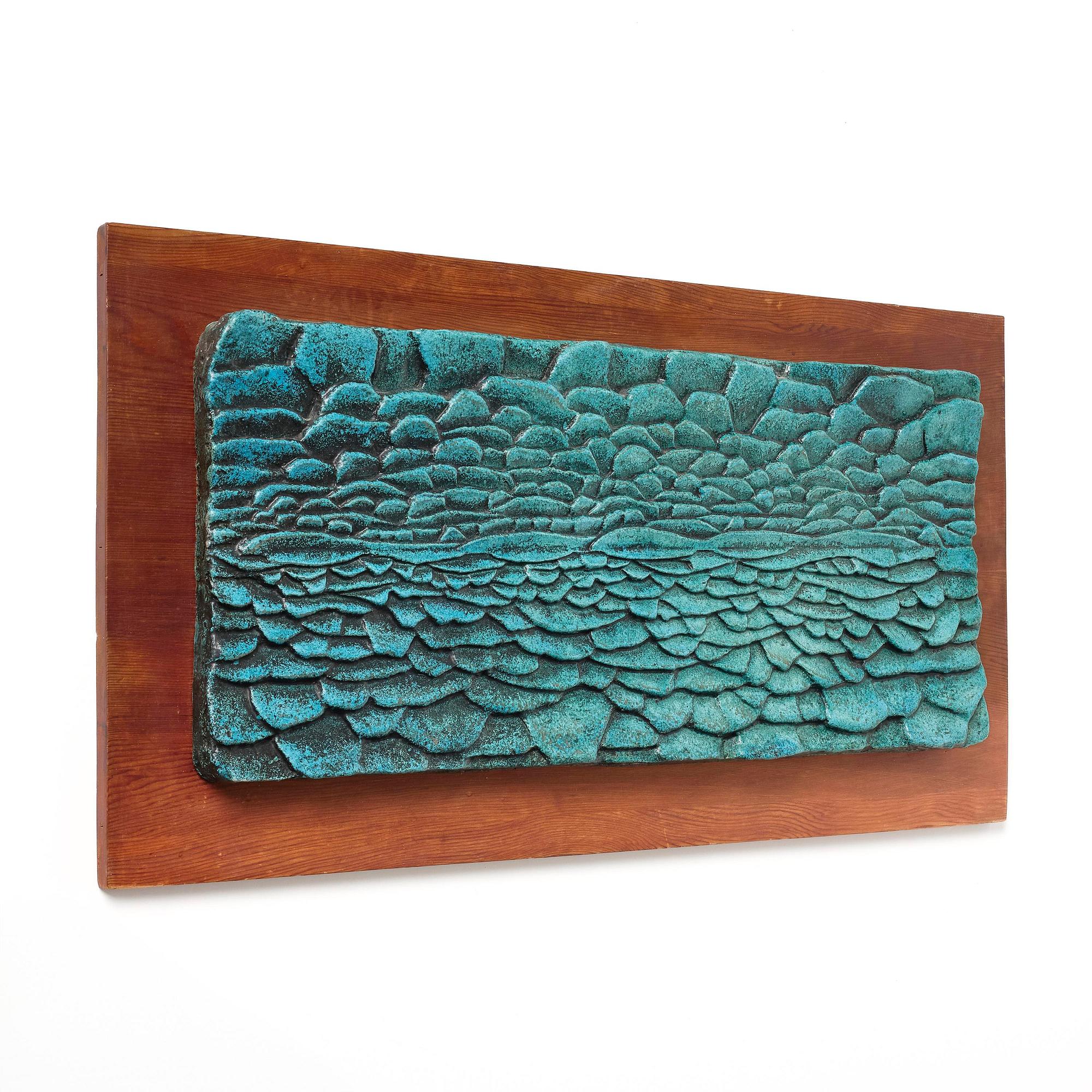 Hans Hedberg, a faience wall relief, Biot, France.