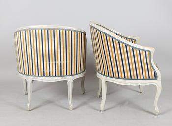 FÅTÖLJER, 1 par, 1900-talets mitt.