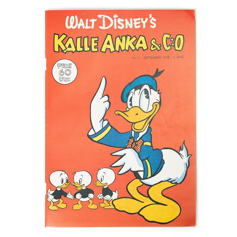 Comic book, Kalle Anka & Co, no. 1, 1948.