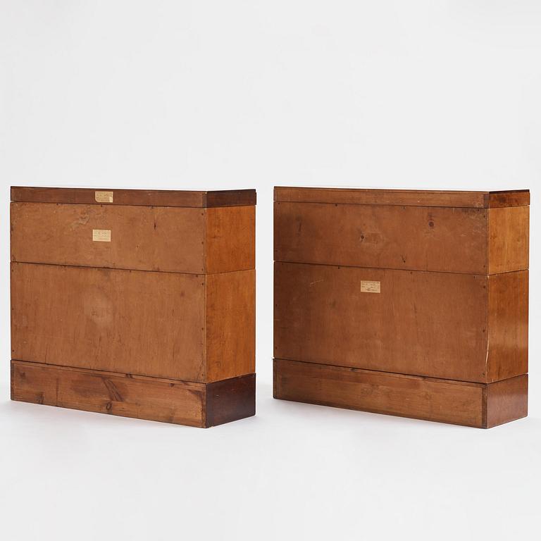 Axel Larsson, a pair of bookcases, Svenska Möbelfabrikerna, Bodafors, for the Stockholm Exhibition 1930.